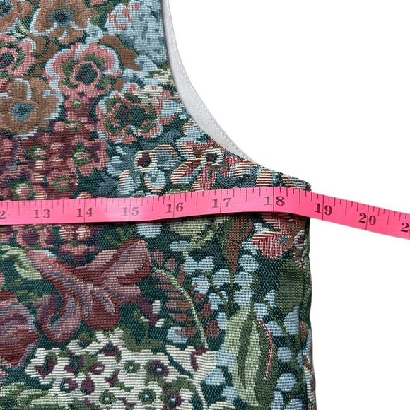Vintage Tapestry Cottagecore Garden Floral Button Front Vest Norm Thompson 8 - Picture 5 of 5